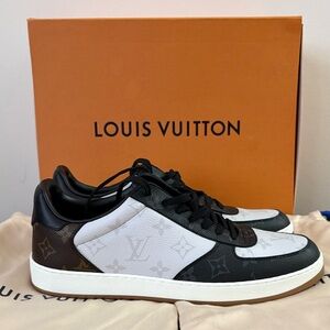 Louis Vuitton Men's Monogram Black and White Sneakers